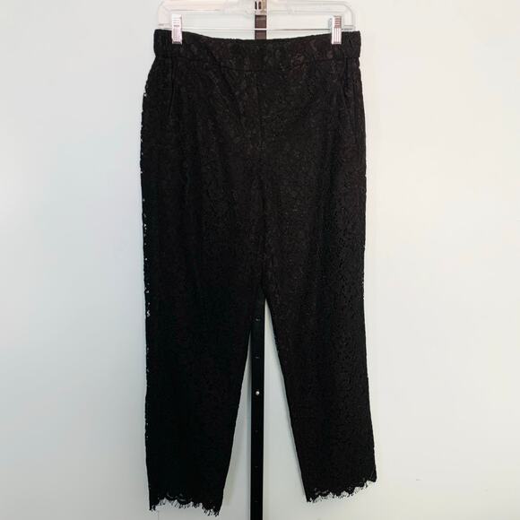 J. Crew Easy Pant in Black Lace Size 4 - Picture 2 of 9